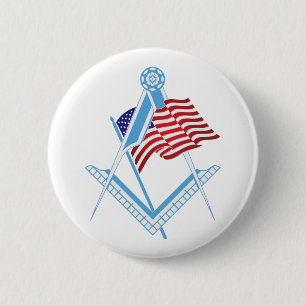Badge Rond 5 Cm Symbole de la franc-maçonnerie américaine
