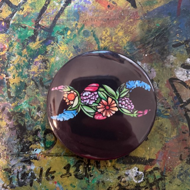 Badge Rond 5 Cm Symbole de la lune triple (Créateur téléchargé)