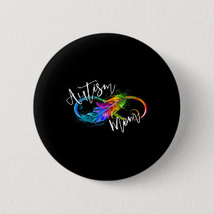 Badge Rond 5 Cm Symbole de la neurodiversité Rainbow Infinity Auti