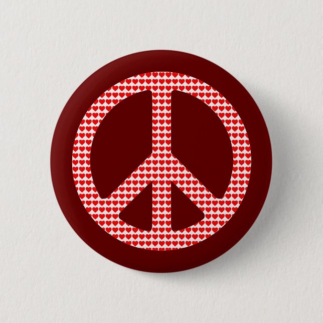Badge Rond 5 Cm Symbole de la paix (Devant)