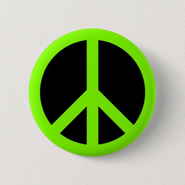 Badge Rond 5 Cm Symbole de la paix Chartreuse (Devant)
