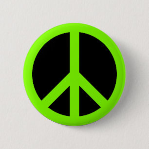 Badge Rond 5 Cm Symbole de la paix Chartreuse