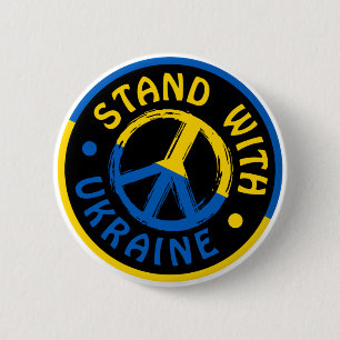 Badge Rond 5 Cm SYMBOLE DE LA PAIX DE L'Ukraine