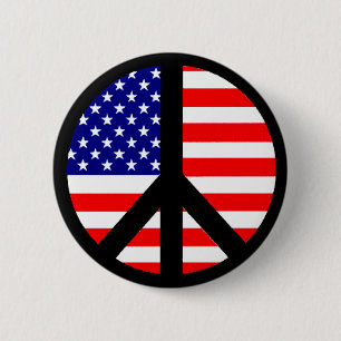 Badge Rond 5 Cm Symbole de la paix, drapeau