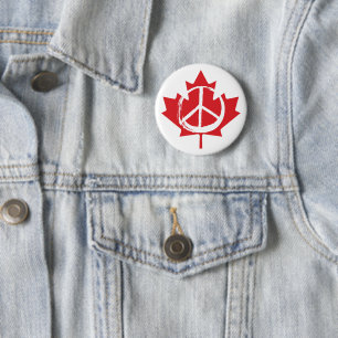 Badge Rond 5 Cm Symbole de la Paix Le Canada n'est pas à vendre au