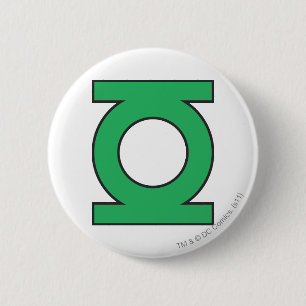 Badge Rond 5 Cm Symbole de lanterne vert