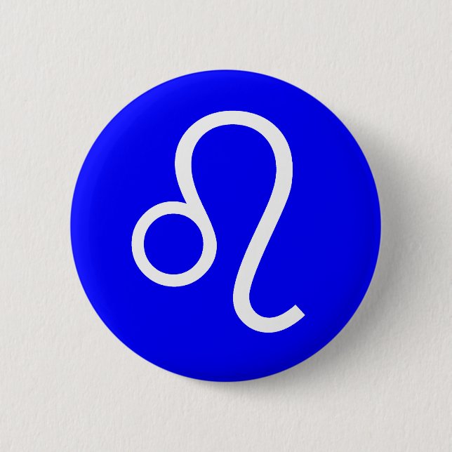 Badge Rond 5 Cm Symbole de Leo (Devant)