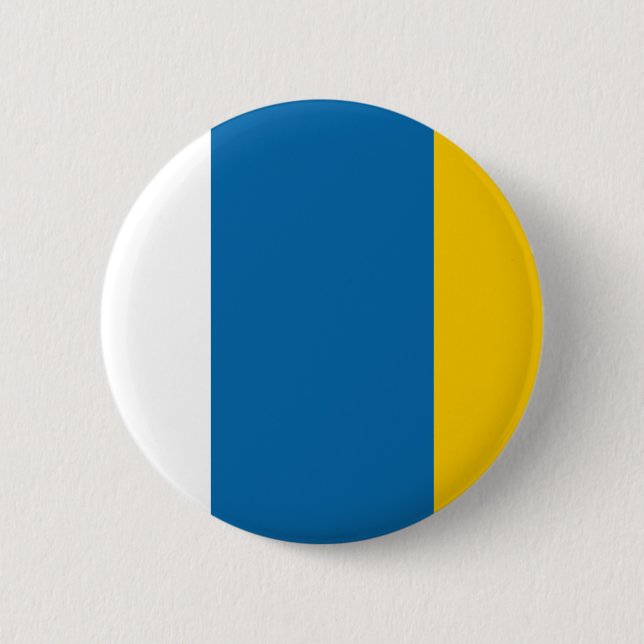 Badge Rond 5 Cm Symbole de l'espagne du drapeau des Îles Canaries (Devant)