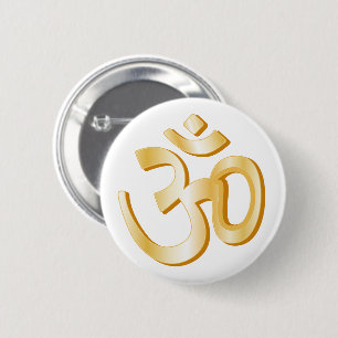 Badge Rond 5 Cm Symbole de l'hindouisme