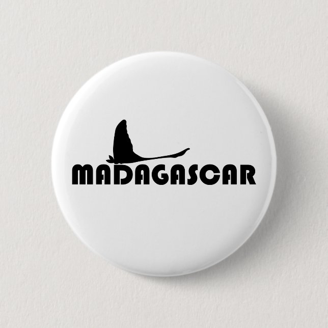 Badge Rond 5 Cm Symbole de Madagascar - Moth Comet, voyage (Devant)