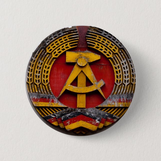 Badge Rond 5 Cm Symbole de marteau et de faucille de communiste (Devant)
