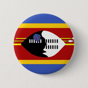 Badge Rond 5 Cm symbole de nation de drapeau de pays du Souaziland