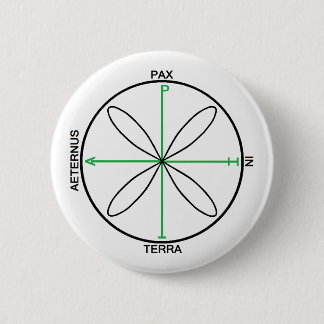 Badge Rond 5 Cm Symbole de paix alternatif