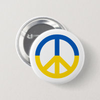 Symbole de paix du drapeau bleu ukrainien