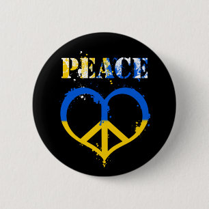 Badge Rond 5 Cm Symbole de paix et d'amour dans le style urbain uk