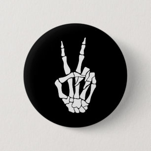 Badge Rond 5 Cm SYMBOLE DE PAIX Halloween OS Pocket Squelette