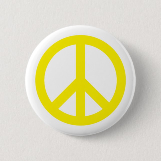 Badge Rond 5 Cm Symbole de paix - jaune (Devant)