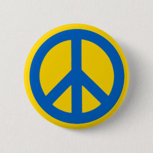 Badge Rond 5 Cm SYMBOLE DE PAIX Ukraine
