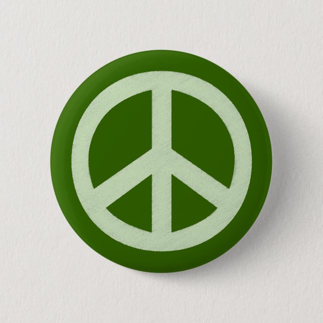 Badge Rond 5 Cm SYMBOLE DE PAIX VERT Pastel (Devant)