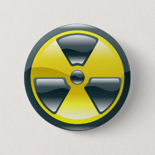 Badge Rond 5 Cm symbole de rayonnement