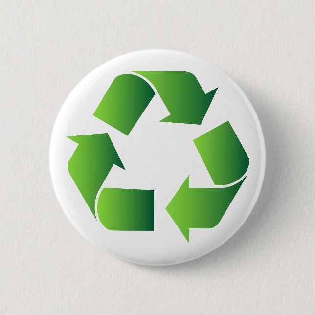 Badge Rond 5 Cm Symbole de recyclage vert (Devant)