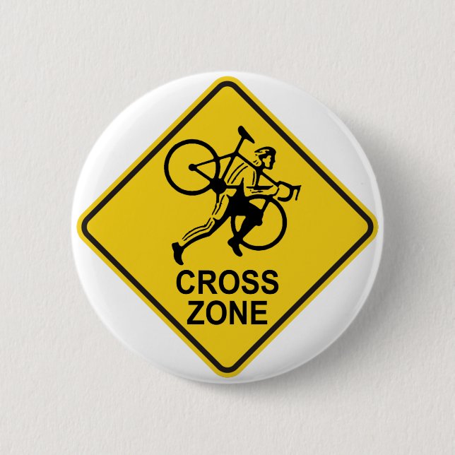 BADGE ROND 5 CM SYMBOLE DE ROUTE DE LA ZONE CYCLORIQUE (Devant)