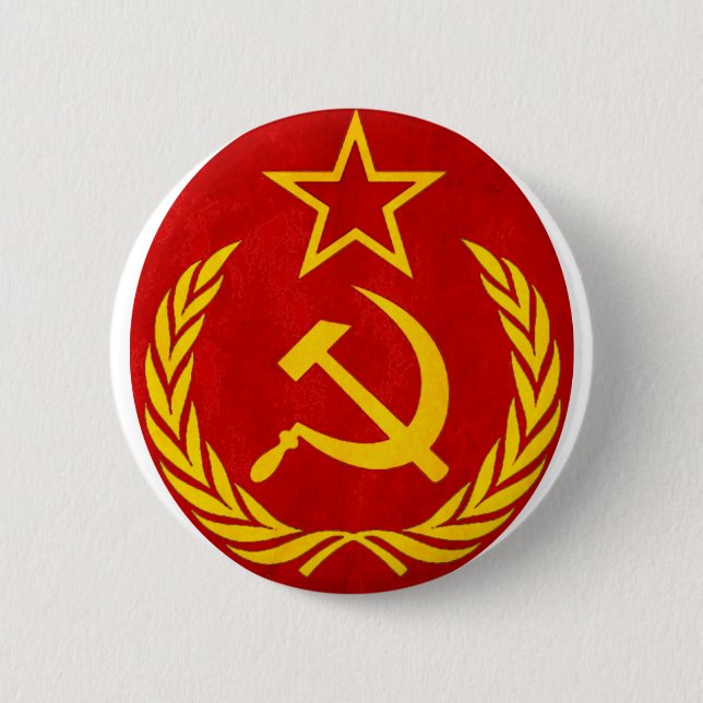 Badge Rond 5 Cm symbole de Russe de communisme (Devant)