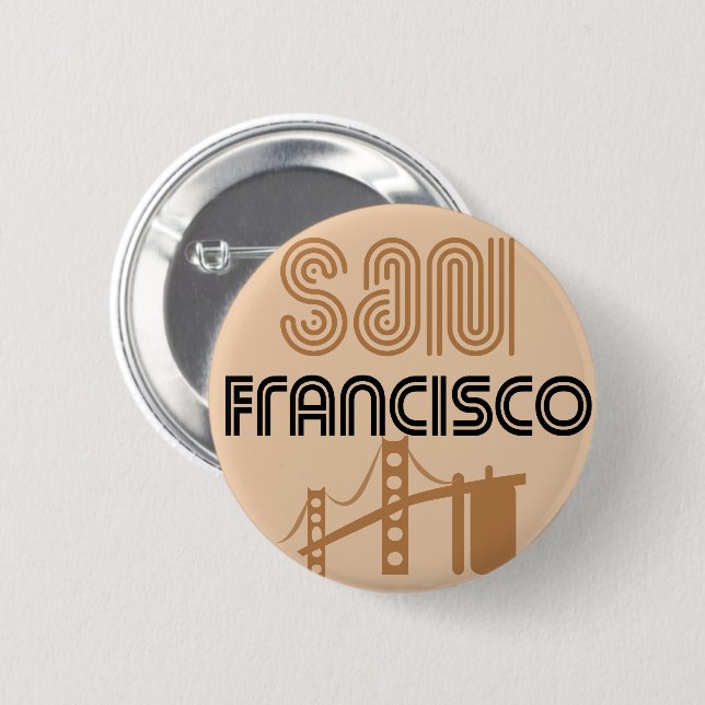 Badge Rond 5 Cm Symbole de San Francisco (Devant & derrière)