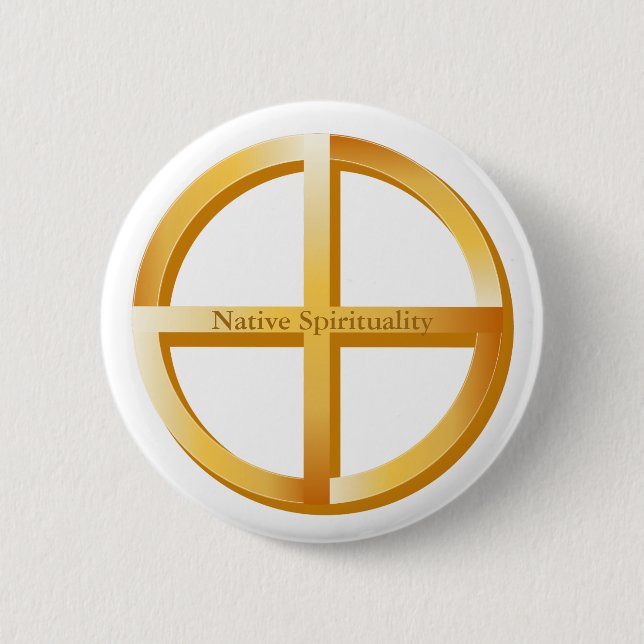 Badge Rond 5 Cm Symbole de spiritualité autochtone (Devant)
