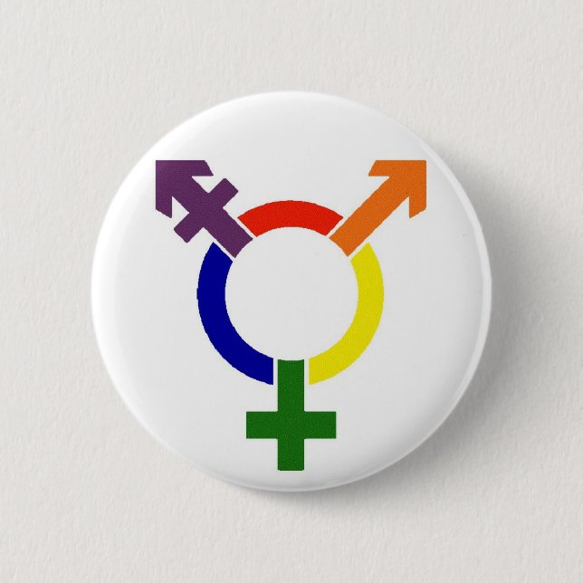 Badge Rond 5 Cm Symbole de transsexuel (Devant)