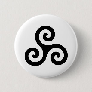 Badge Rond 5 Cm Symbole de Triskele