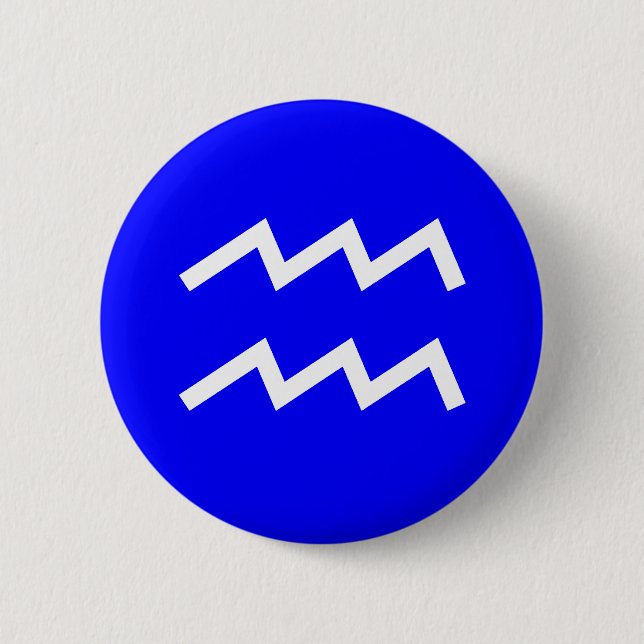 Badge Rond 5 Cm Symbole de Verseau - customisé (Devant)