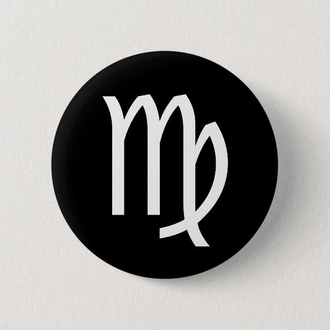 Badge Rond 5 Cm Symbole de Vierge (Devant)