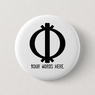 Badge Rond 5 Cm Symbole de Wawa aba   de dureté et de résilience