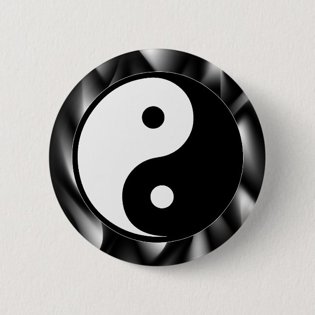 Badge Rond 5 Cm Symbole de Yin Yang (Devant)