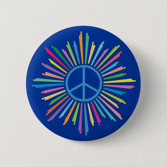 Badge Rond 5 Cm Symbole des signes de paix (Devant)
