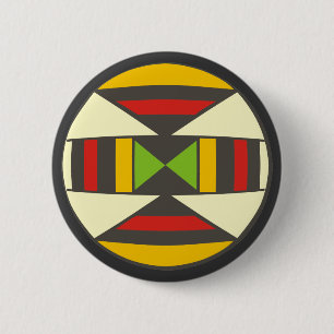 Badge Rond 5 Cm Symbole du bouclier africain shield africa