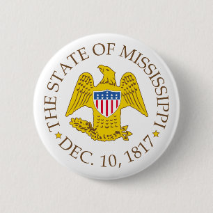 Badge Rond 5 Cm Symbole du Mississippi