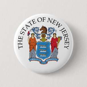 Badge Rond 5 Cm Symbole du New Jersey