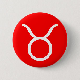 Badge Rond 5 Cm Symbole du Taurus