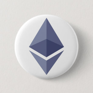 Badge Rond 5 Cm Symbole Ethereum en cristal violet