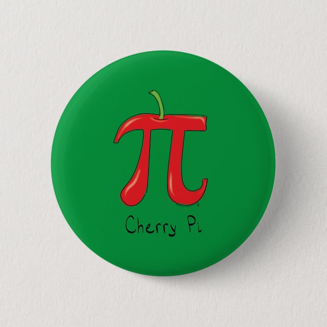 Badge Rond 5 Cm Symbole Fantaisie Math Cherry Pi (Devant)