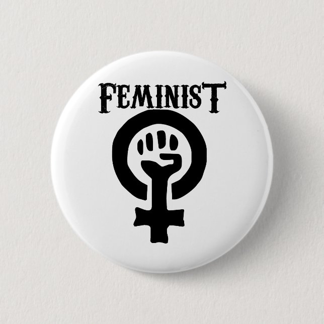 Badge Rond 5 Cm Symbole féministe (Devant)