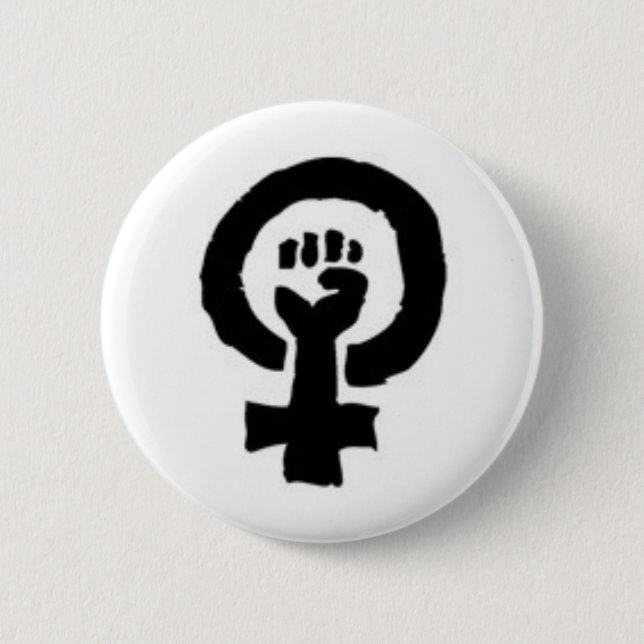 Badge Rond 5 Cm Symbole féministe (Devant)