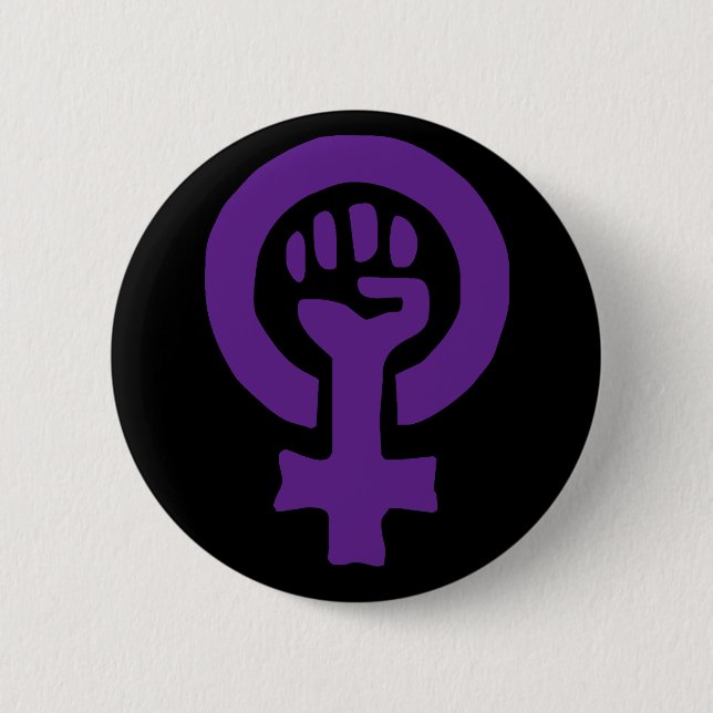 Badge Rond 5 Cm Symbole féministe (Devant)