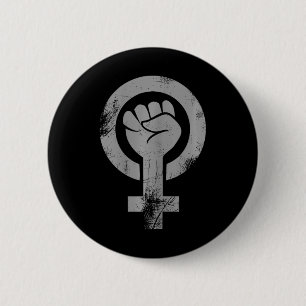 Badge Rond 5 Cm Symbole féministe de la première résistance au pre