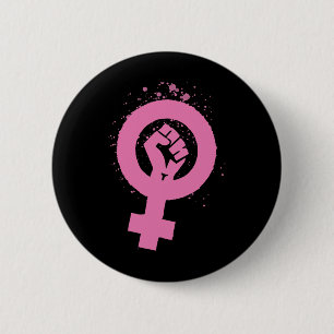 Badge Rond 5 Cm Symbole féministe vintage
