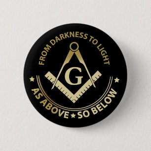 Badge Rond 5 Cm Symbole franc-maçonnerie