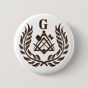 Badge Rond 5 Cm Symbole franc-maçonnerie