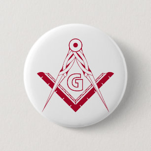 Badge Rond 5 Cm Symbole franc-maçonnerie
